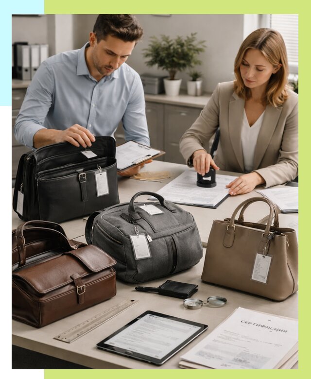 Сертификация сумок в Щекине от 7719 руб. | Алешин-Екн