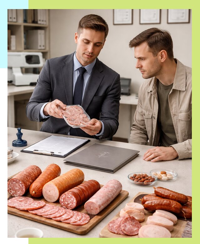 Сертификация колбасных изделий в Щекине от 7719 р. | Алешин-Екн