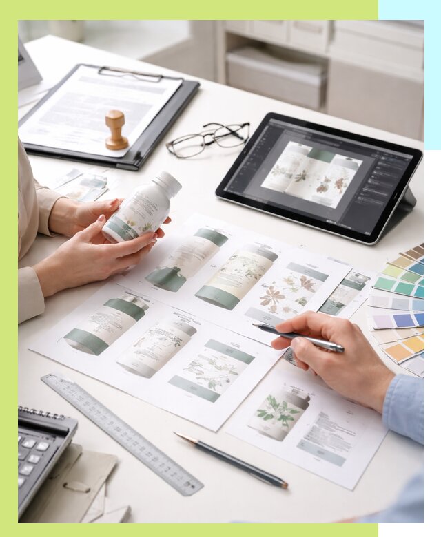 Профессиональная разработка дизайна и текста этикетки продукции в Щекине