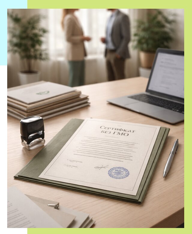 Сертификат без ГМО в Щекине от 7719 р. оформить срочно Алешин-Екн